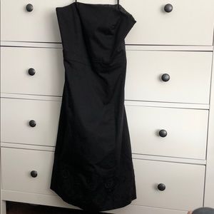 Ann Taylor strapless black dress